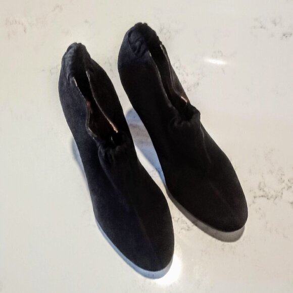 Sam Edelman Black Suede Ankle Booties - Picture 3 of 6